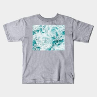 Calypso Deep Sea Foam Waves Kids T-Shirt